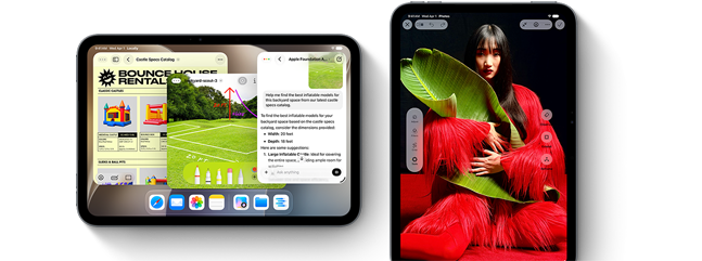 Vorderansicht von iPad mini Geräten mit mehreren Apps